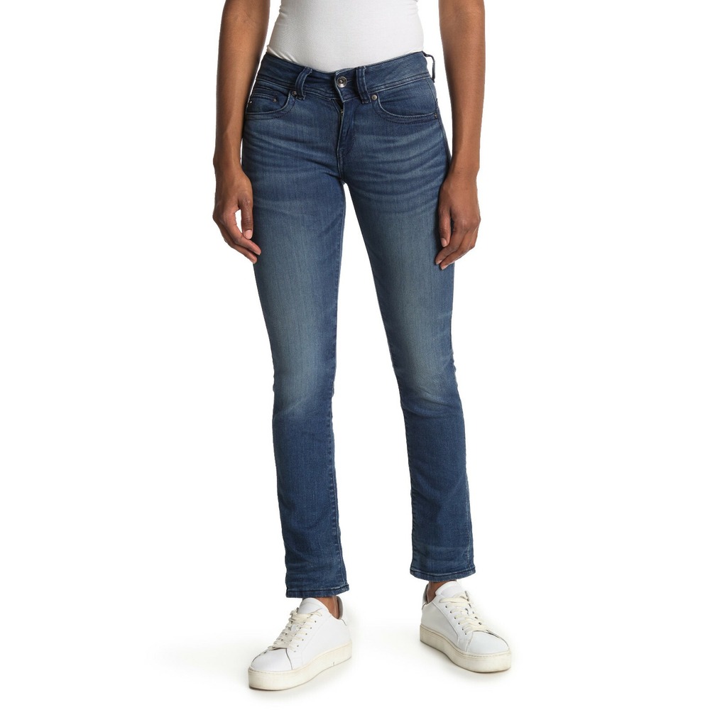 G-Star Raw Midge Mid Straight Jeans Blue W23 L30 D07145-6550-071 NEW